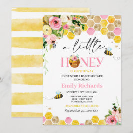 BienenBaby-Dusche pink ein wenig Honig auf dem Weg Einladung