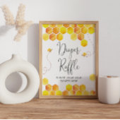 Bienenbaby Dusche Windeln Windeln Raffle-Zeichen Poster