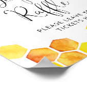 Bienenbaby Dusche Windeln Windeln Raffle-Zeichen Poster (Ecke)