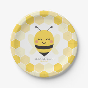 BienenBaby-Duschpapier-Teller mit Honeycomb-Design Pappteller