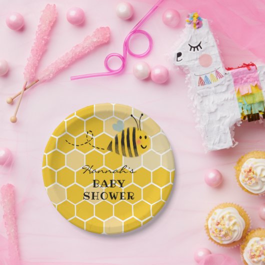 BienenBaby-Duschplatte Pappteller (Party)