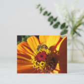 Bienenbefruchtende Blume Postkarte (Stehend Vorderseite)