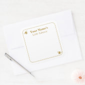 Bienenbibliothek-Labels Book Grußkarte Quadratischer Aufkleber (Umschlag)