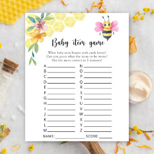 Bienenblume - Baby Item Game. Baby Shower Game