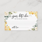 Bienenblume Datum Ideen für die Nacht. Datum jar Begleitkarte (Vorderseite)