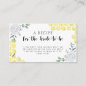 Bienenblume - Rezept für die Braut Begleitkarte (Vorderseite)