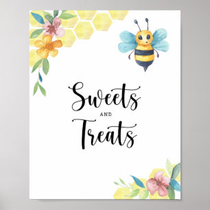 Bienenblume - Süßigkeiten und Leckereien Babydusch Poster