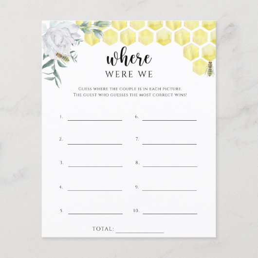 Bienenblume Wo waren wir Brautparty (Vorderseite)