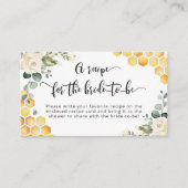 Bienenblumenrezept für die Braut Begleitkarte (Vorderseite)