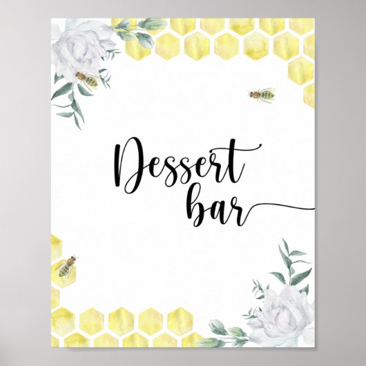 Bienenblüte - Dessert-Bar-Plakat Poster (Vorne)
