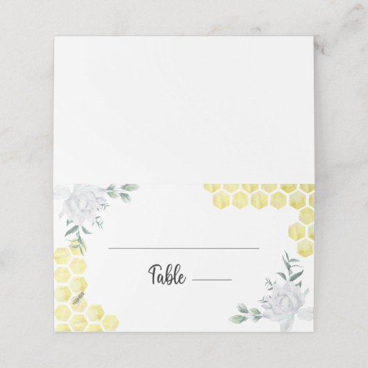 Bienenblüte-Platzkarte Platzkarte (Außenseite Aufgefaltet)
