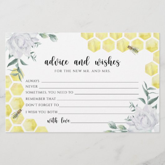 Bienenblütenberatung und wünscht Brautparty Briefpapier (Vorderseite)