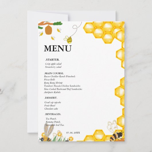 Bienenblütenblume Geburtstagsparty Einladung (Vorderseite)