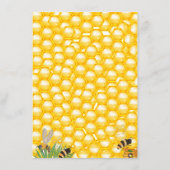 Bienenblütenblume Geburtstagsparty Menükarte (Rückseite)