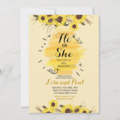 Bienenblütengelb Einladung (Vorderseite)