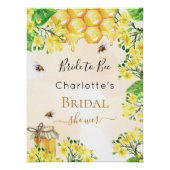 Bienenbraut zu gelben Blütenblättern Poster (Vorderseite)