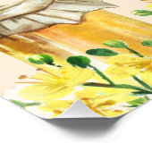 Bienenbraut zu gelben Blütenblättern Poster (Ecke)