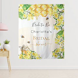 Bienenbraut zu gelben Blütenblättern Wandteppich