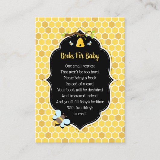 Bienenbücher für Baby Begleitkarte (Vorderseite)