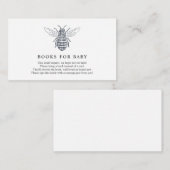 Bienenbücher für Babystichkarte Begleitkarte (Vorne/Hinten)