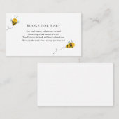 Bienenbücher für Babystichkarte Begleitkarte (Vorne/Hinten)
