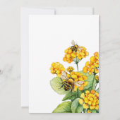 Bienendenkmäler-Party mit gelben Blumen Einladung (Rückseite)