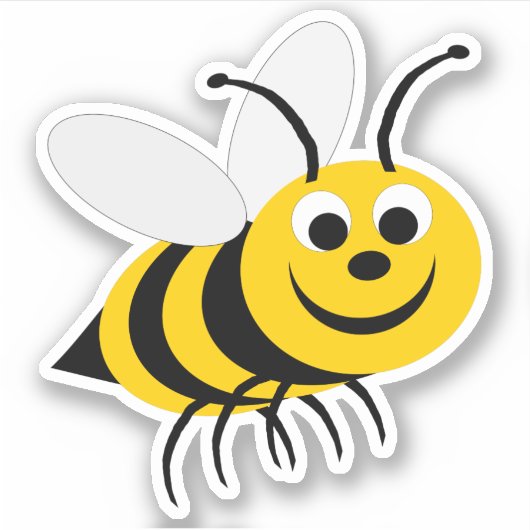 Bienendesign Aufkleber (Vorderseite)