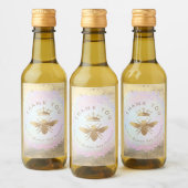 Bienendesign aus Imitaten Weinetikett (Flaschen)