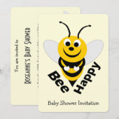 Bienendesign-Babydusche Einladung (Vorne/Hinten)