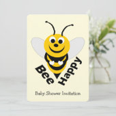 Bienendesign-Babydusche Einladung (Stehend Vorderseite)
