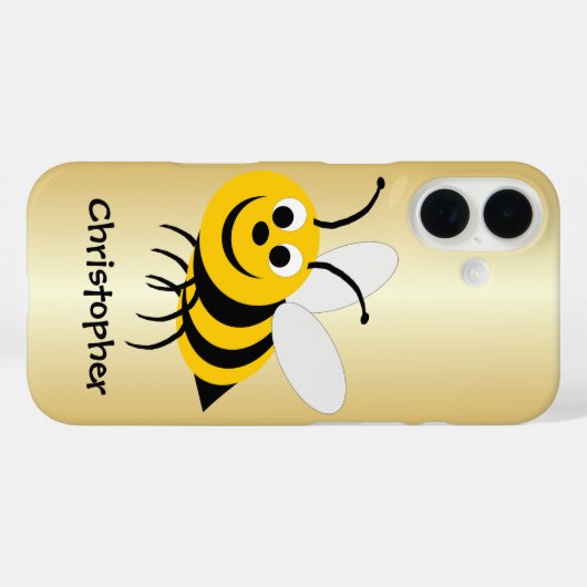 Bienendesign Case-Mate iPhone Hülle (Rückseite (Horizontal))