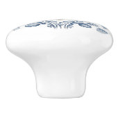 Bienendesign im Blau-Weiß-Delft-Stil mit Blume Keramikknauf (Seitenansicht)