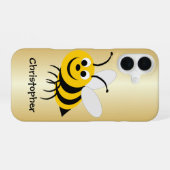 Bienendesign iPhone 16 Hülle (Rückseite (Horizontal))