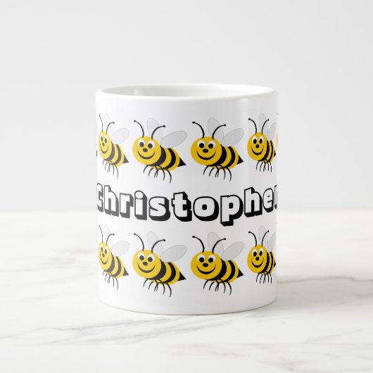 Bienendesign Jumbo-Tasse (Vorderseite)