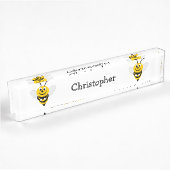 Bienendesign Namensplakette