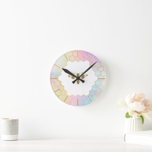 Bienendesign Runde Wanduhr (Zuhause)