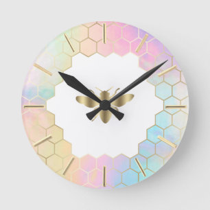 Bienendesign Runde Wanduhr