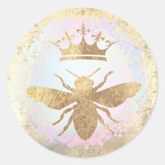 Bienendesign Runder Aufkleber (Vorderseite)