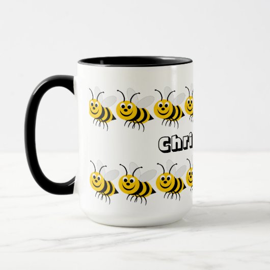 Bienendesign Tasse (Links)