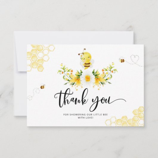 Bienendusche danke Karte. Karte (Vorderseite)