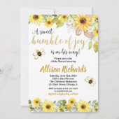 Bienendusche Einladung Junge Gelbe Hummel (Vorderseite)