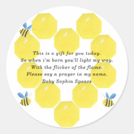 Bienendusche - Gebetskandaletikett Runder Aufkleber