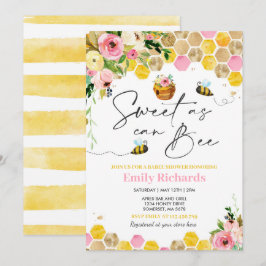 Bienendusche Rosa Blumensüß wie Bienen Einladung