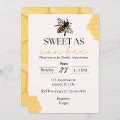 Bienendusche, süß wie möglich, Einladung zur Biene (Vorne/Hinten)