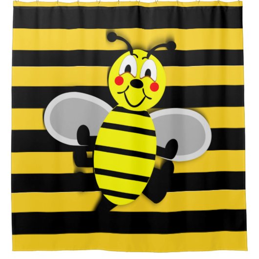 Bienenduschvorhang Duschvorhang (Vorderseite)