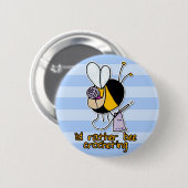 Bieneneher häkeln button (Vorne & Hinten)