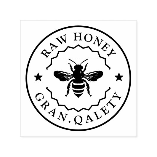 Bieneneigenartige Briefmarke Permastempel (Design)