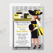 Bieneneinladung Baby Duwer Gender Reveal schwanger Einladung (Vorne/Hinten)