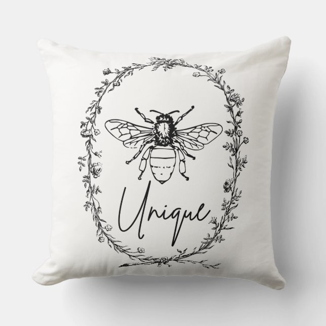 Bieneneinzigartig Kissen (Vorderseite)