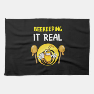 Bienenerhalterin Art BeeKeeping It Real Geschirrtuch